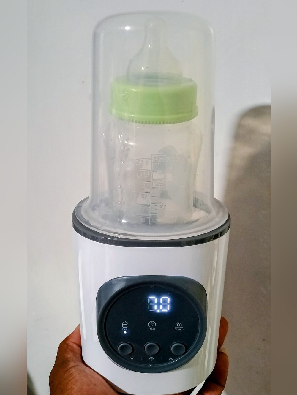 Multi-Function Baby Bottle Warmer & Steam Sterilizer 24H Thermostat White/Gray